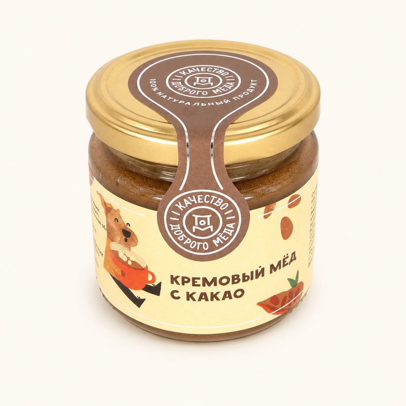 Крем-мёд с какао 220 г — крем-мёд оптом