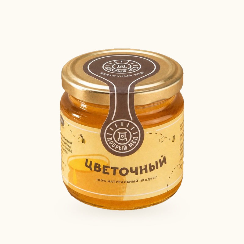 Цветочный мёд 250 г — фасованный мёд оптом