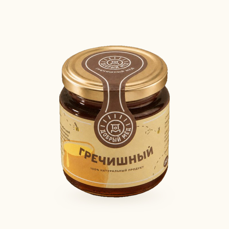 Гречишный мёд 250 г — фасованный мёд оптом