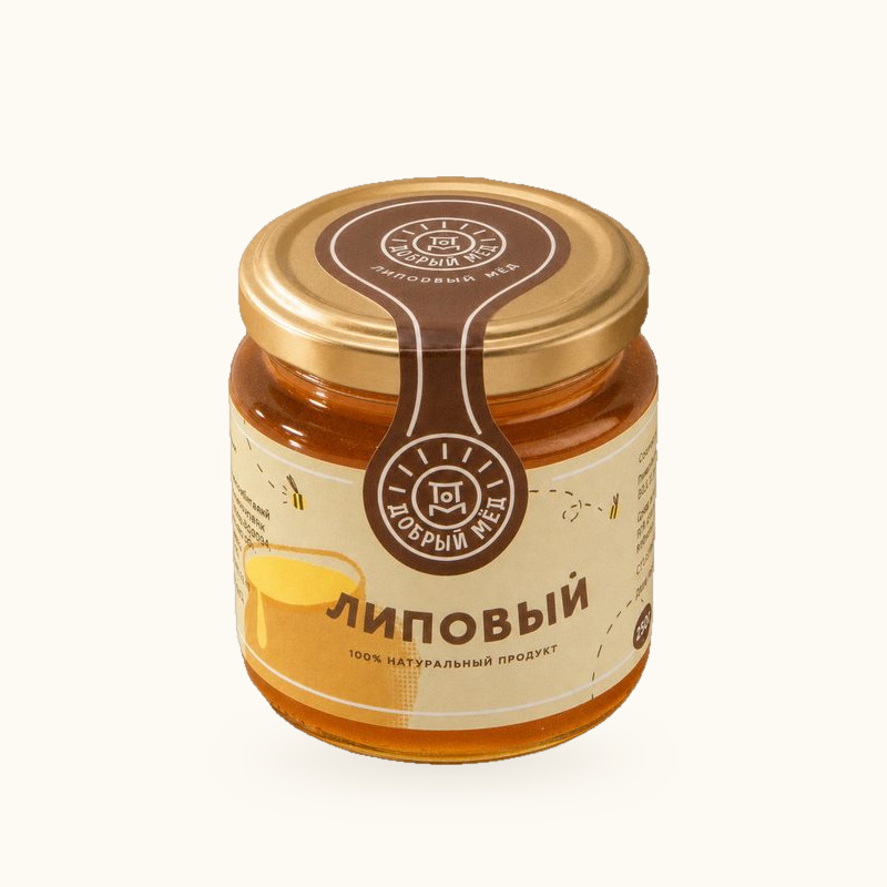 Липовый мёд 250 г — фасованный мёд оптом